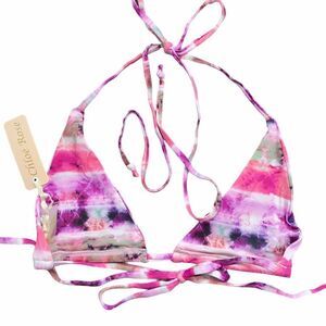 NWT Chloe rose tri-top-tie  tie-dye ribbed fabric M